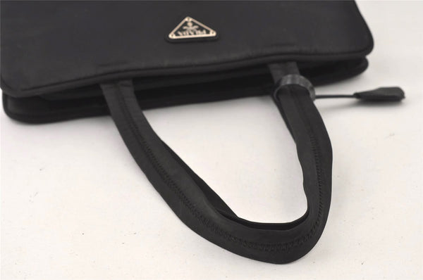 Authentic PRADA Vintage Nylon Tessuto Leather Shoulder Hand Bag Black 3246I