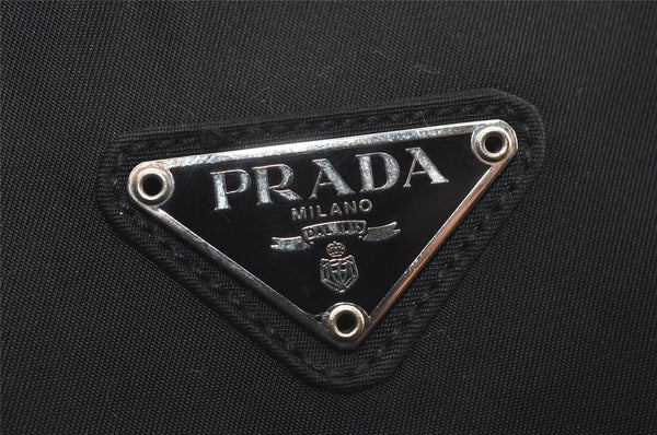 Authentic PRADA Vintage Nylon Tessuto Leather Shoulder Hand Bag Black 3246I