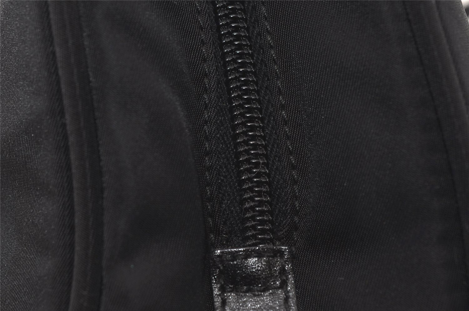 Authentic PRADA Vintage Nylon Tessuto Leather Shoulder Hand Bag Black 3246I