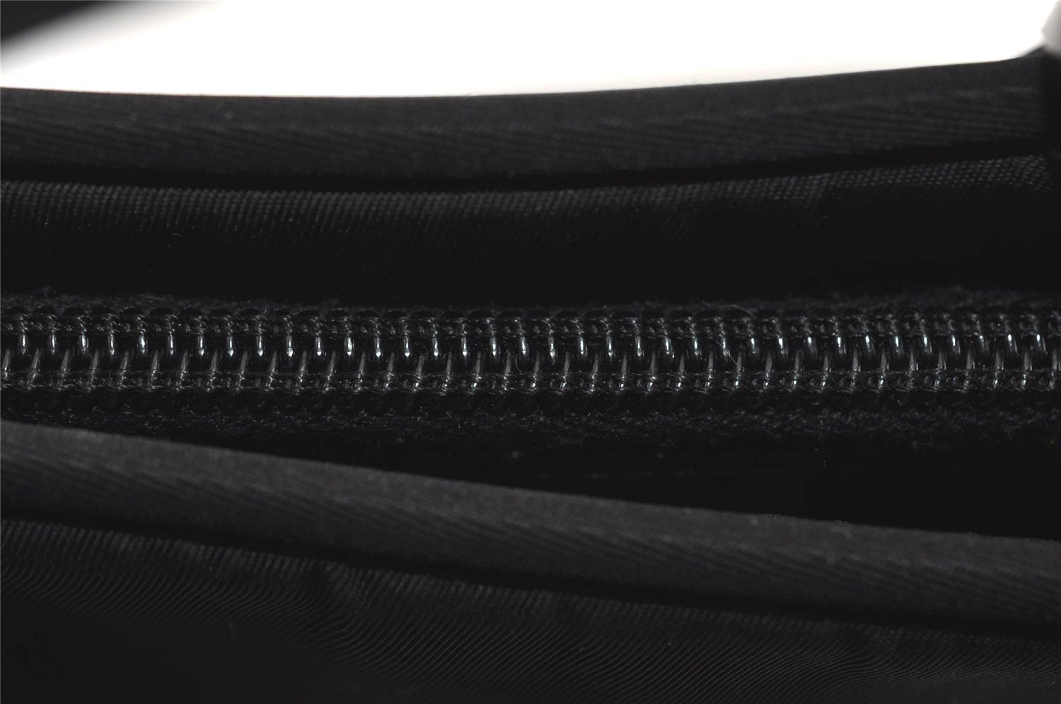 Authentic PRADA Vintage Nylon Tessuto Leather Shoulder Hand Bag Black 3246I