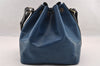 Authentic Louis Vuitton Epi Petit Noe Bi-color Blue x Black Drawstring Bag 3249I
