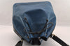 Authentic Louis Vuitton Epi Petit Noe Bi-color Blue x Black Drawstring Bag 3249I