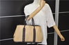 Authentic HERMES Garden Party PM Tote Hand Bag PVC Leather Ivory Brown 3250E