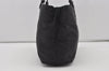 Authentic PRADA TESSUTO ACCIAIO Nylon Leather Hand Bag BR1166 Black 3250I