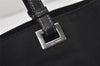 Authentic PRADA TESSUTO ACCIAIO Nylon Leather Hand Bag BR1166 Black 3250I