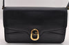 Authentic GUCCI Vintage Shoulder Bag Purse Leather Navy Blue 3253I