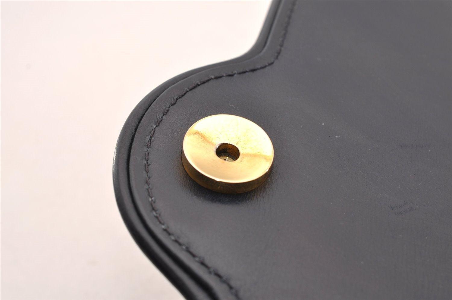 Authentic GUCCI Vintage Shoulder Bag Purse Leather Navy Blue 3253I