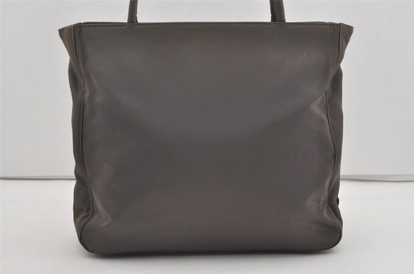 Authentic PRADA Vintage Nylon Tessuto Shoulder Tote Bag Purse Gray 3257I