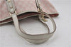 Authentic GUCCI Sherry Line Vintage Tote Bag GG Canvas Leather 137396 Pink 3260E