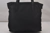 Authentic PRADA VELA SPORT Nylon Tessuto Leather Tote Bag BR0407 Black 3260I