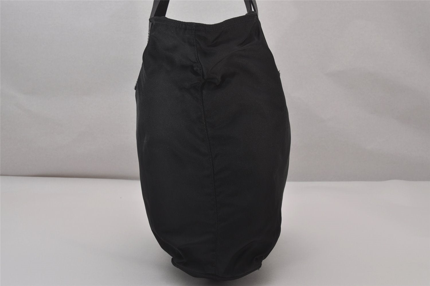Authentic PRADA VELA SPORT Nylon Tessuto Leather Tote Bag BR0407 Black 3260I