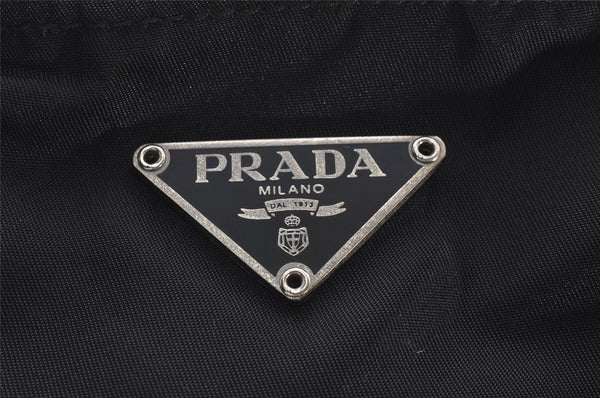 Authentic PRADA VELA SPORT Nylon Tessuto Leather Tote Bag BR0407 Black 3260I