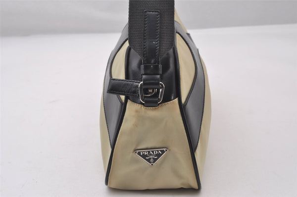 Authentic PRADA Nylon Tessuto Leather Shoulder Cross Body Bag White Junk 3261I