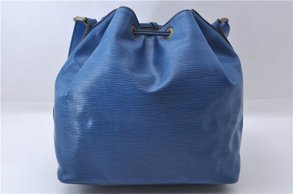 Authentic Louis Vuitton Epi Petit Noe Blue Shoulder Bag M44105 LV 3262D