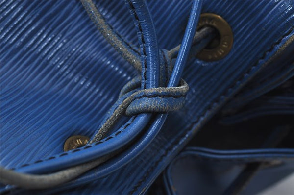 Authentic Louis Vuitton Epi Petit Noe Blue Shoulder Bag M44105 LV 3262D