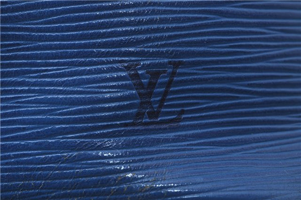 Authentic Louis Vuitton Epi Petit Noe Blue Shoulder Bag M44105 LV 3262D