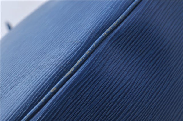 Authentic Louis Vuitton Epi Petit Noe Blue Shoulder Bag M44105 LV 3262D