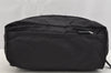 Authentic PRADA Tessuto Saffiano Nylon Leather Pouch Purse 2N0029 Black 3263I