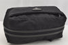 Authentic PRADA Tessuto Saffiano Nylon Leather Pouch Purse 2N0029 Black 3263I