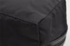 Authentic PRADA Tessuto Saffiano Nylon Leather Pouch Purse 2N0029 Black 3263I