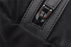 Authentic PRADA Tessuto Saffiano Nylon Leather Pouch Purse 2N0029 Black 3263I
