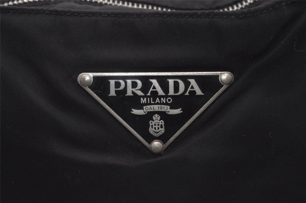 Authentic PRADA Nylon Tessuto Leather Shoulder Hand Bag Purse Black 3264I