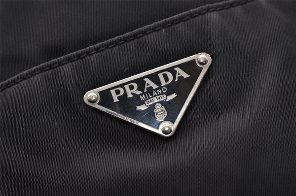 Authentic PRADA Nylon Tessuto Leather Shoulder Hand Bag Purse Black 3268I