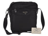 Authentic PRADA Vela Sport Nylon Tessuto Leather Shoulder Bag BT0168 Black 3270I