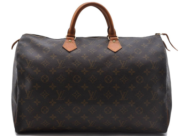 Authentic Louis Vuitton Monogram Speedy 40 Hand Bag M41522 LV 3271D