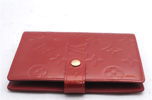 Authentic Louis Vuitton Vernis Agenda PM Notebook Cover Red R21016 LV 3271E