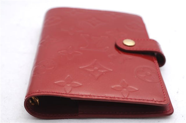 Authentic Louis Vuitton Vernis Agenda PM Notebook Cover Red R21016 LV 3271E