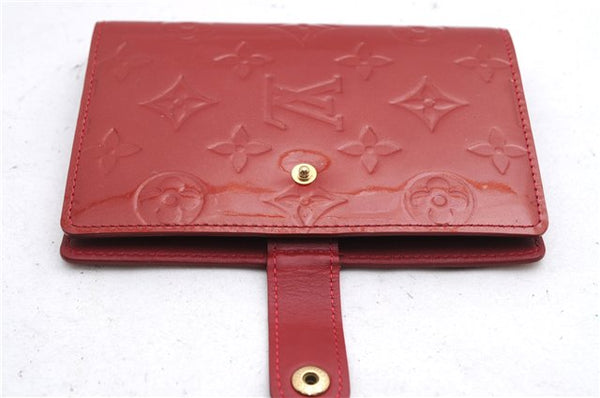 Authentic Louis Vuitton Vernis Agenda PM Notebook Cover Red R21016 LV 3271E