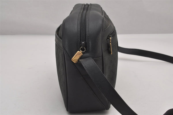 Authentic GUCCI Micro GG PVC Leather Shoulder Cross Body Bag Black Junk 3271I