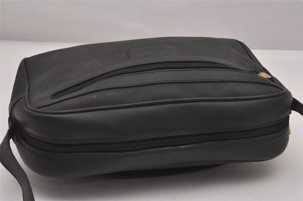 Authentic GUCCI Micro GG PVC Leather Shoulder Cross Body Bag Black Junk 3271I