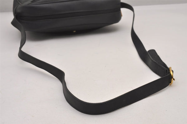 Authentic GUCCI Micro GG PVC Leather Shoulder Cross Body Bag Black Junk 3271I