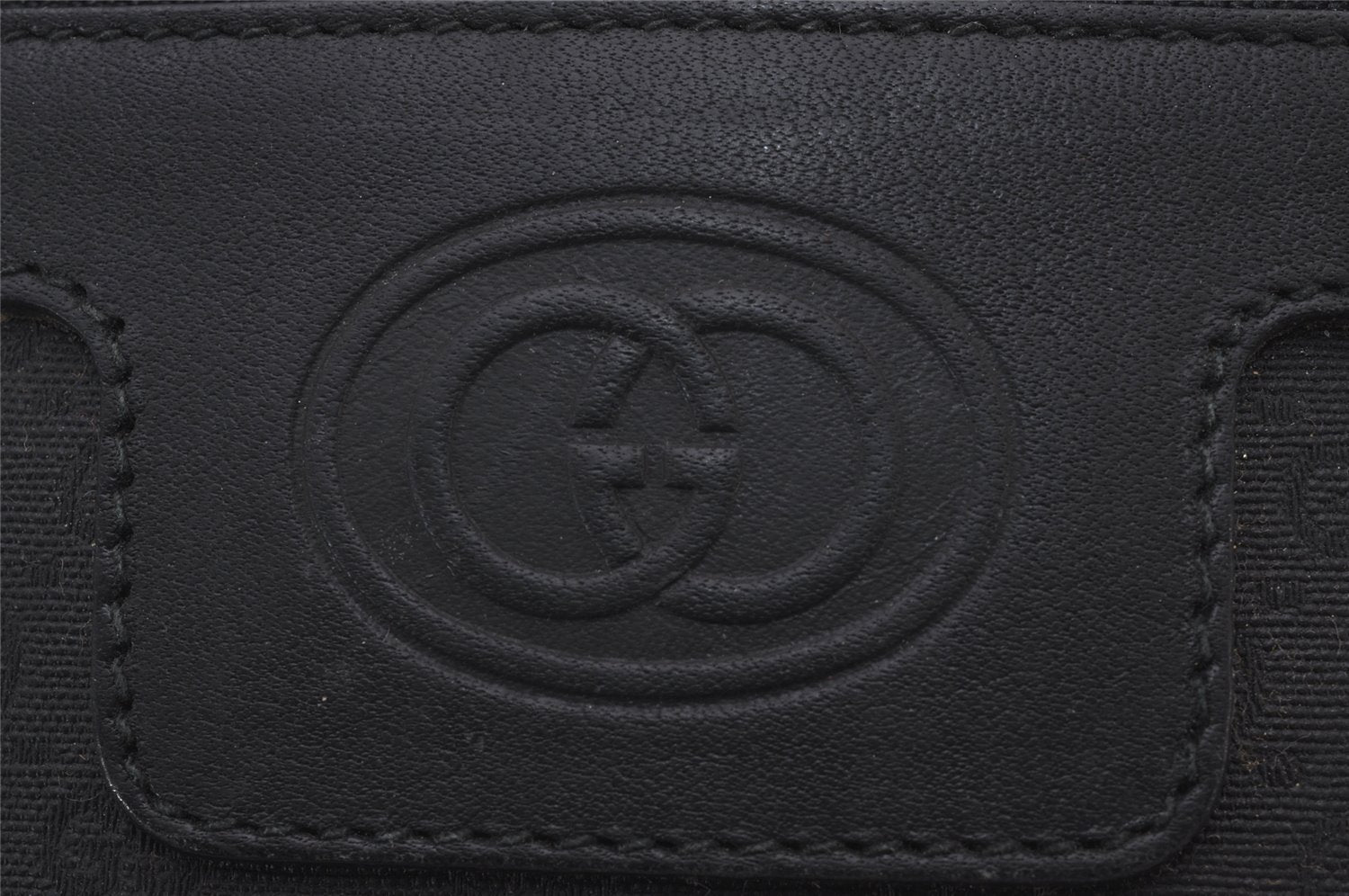 Authentic GUCCI Micro GG PVC Leather Shoulder Cross Body Bag Black Junk 3271I