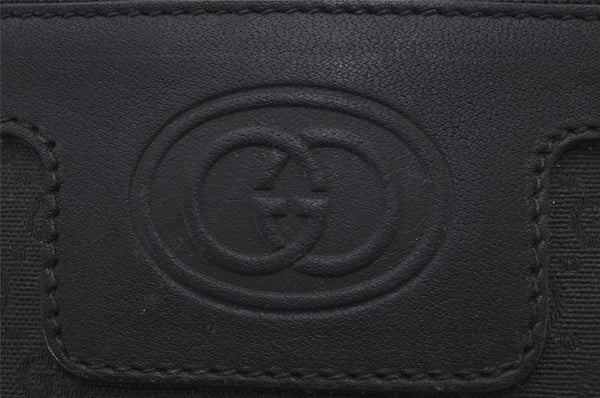 Authentic GUCCI Micro GG PVC Leather Shoulder Cross Body Bag Black Junk 3271I