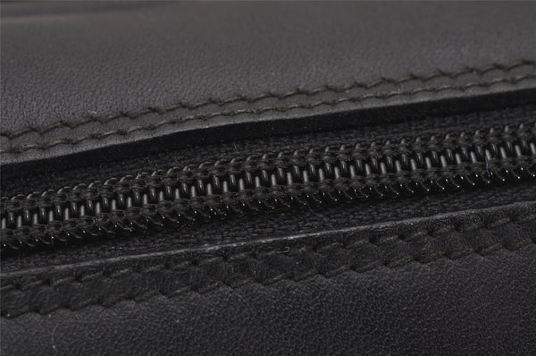 Authentic GUCCI Micro GG PVC Leather Shoulder Cross Body Bag Black Junk 3271I