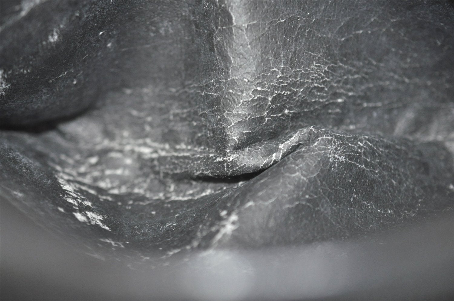 Authentic GUCCI Micro GG PVC Leather Shoulder Cross Body Bag Black Junk 3271I