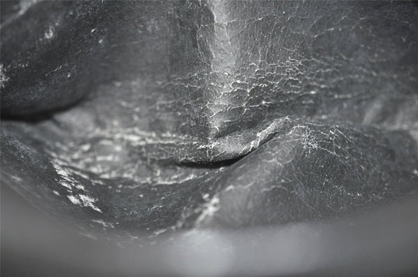 Authentic GUCCI Micro GG PVC Leather Shoulder Cross Body Bag Black Junk 3271I