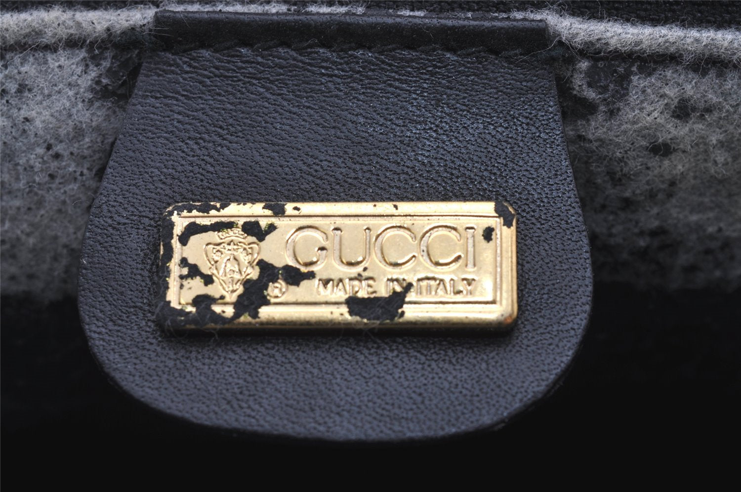 Authentic GUCCI Micro GG PVC Leather Shoulder Cross Body Bag Black Junk 3271I