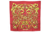 Authentic HERMES Carre 90 Scarf "LE MORS A LA CONETABLE" Silk Bordeaux Box 3274E