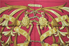 Authentic HERMES Carre 90 Scarf "LE MORS A LA CONETABLE" Silk Bordeaux Box 3274E