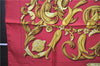 Authentic HERMES Carre 90 Scarf "LE MORS A LA CONETABLE" Silk Bordeaux Box 3274E