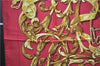 Authentic HERMES Carre 90 Scarf "LE MORS A LA CONETABLE" Silk Bordeaux Box 3274E