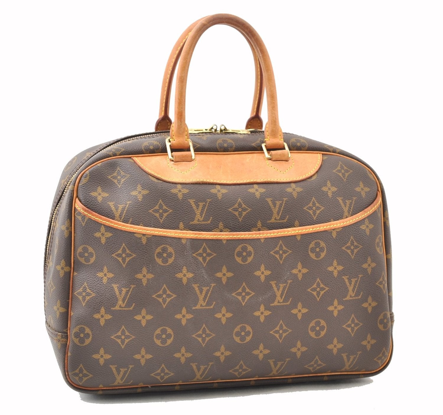 Authentic Louis Vuitton Monogram Deauville Hand Bag M47270 LV 3276F