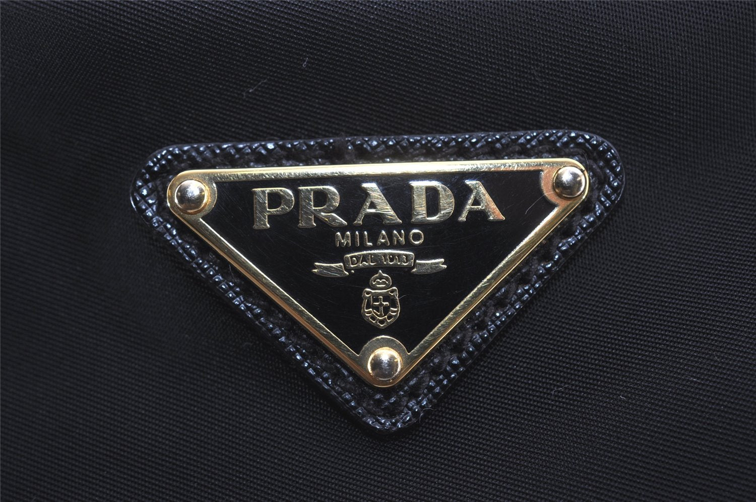 Authentic PRADA Nylon Tessuto Saffiano Leather Shoulder Tote Bag Black 3276I