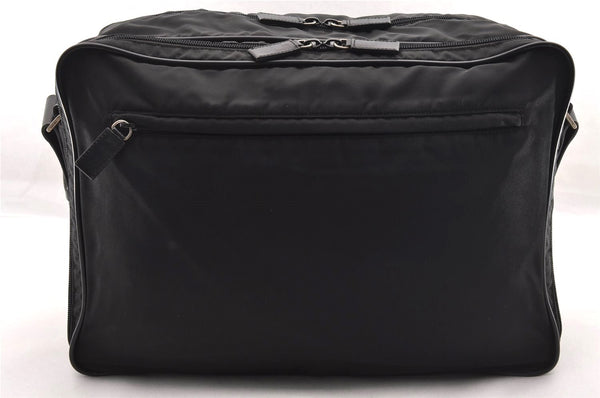 Authentic PRADA Nylon Tessuto Leather Shoulder Business BriefCase Black 3277I