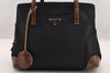 Authentic PRADA Nylon Tessuto Leather Shoulder Hand Bag Purse Black 3278I