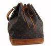 Authentic Louis Vuitton Monogram Noe Shoulder Drawstring Bag M42224 LV 3283F